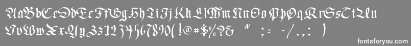 フォントFoulton – 灰色の背景に白い文字