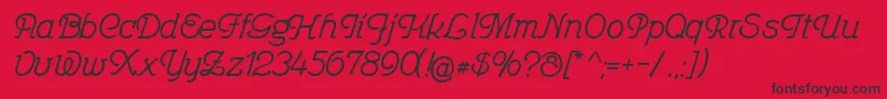 Feronia Font – Black Fonts on Red Background