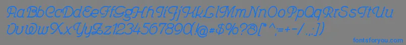 Feronia Font – Blue Fonts on Gray Background