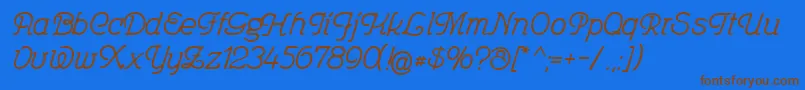 Feronia Font – Brown Fonts on Blue Background