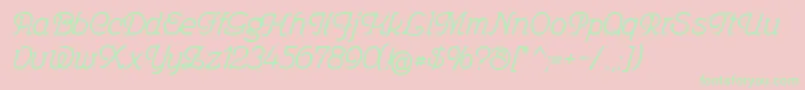 Feronia Font – Green Fonts on Pink Background