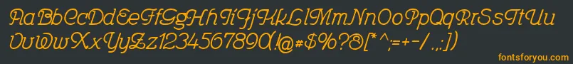 Feronia Font – Orange Fonts on Black Background