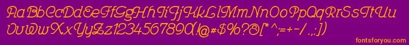 Feronia Font – Orange Fonts on Purple Background