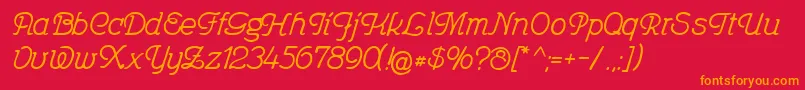 Feronia Font – Orange Fonts on Red Background