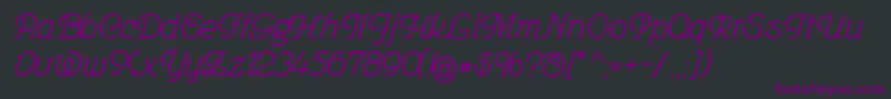 Feronia Font – Purple Fonts on Black Background