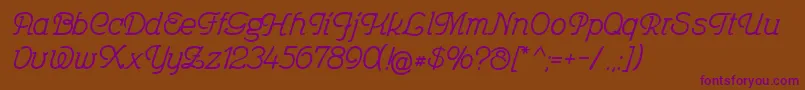 Feronia Font – Purple Fonts on Brown Background