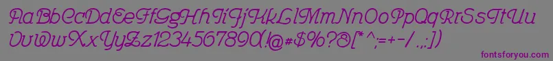 Feronia Font – Purple Fonts on Gray Background
