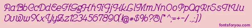 Feronia Font – Purple Fonts on Pink Background