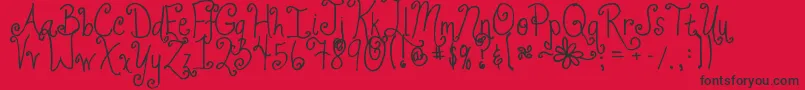 JheriCurls Font – Black Fonts on Red Background