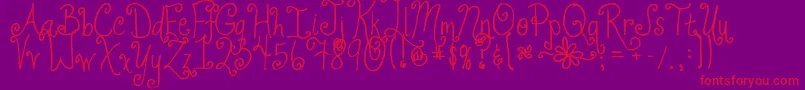 JheriCurls Font – Red Fonts on Purple Background