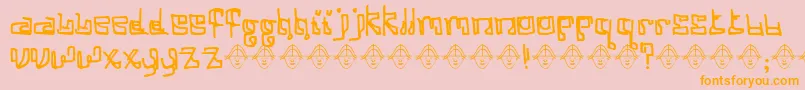 Cosinek Font – Orange Fonts on Pink Background