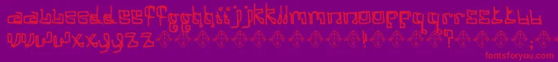 Cosinek Font – Red Fonts on Purple Background