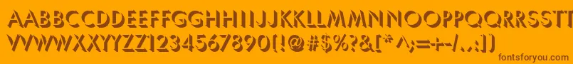 Umbrella Font – Brown Fonts on Orange Background