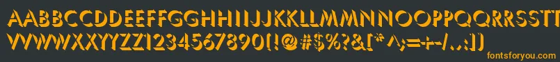 Umbrella Font – Orange Fonts on Black Background