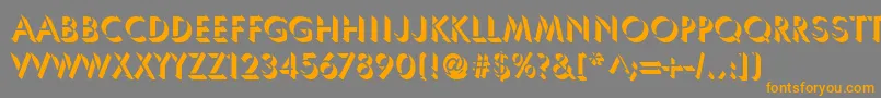 Umbrella Font – Orange Fonts on Gray Background