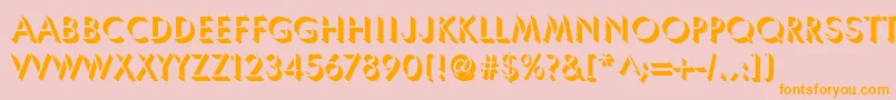 Umbrella Font – Orange Fonts on Pink Background