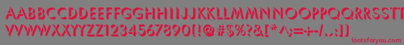Umbrella Font – Red Fonts on Gray Background