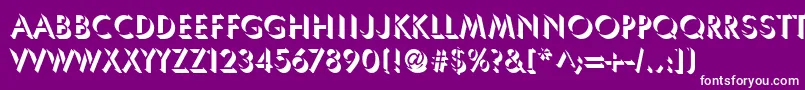 Umbrella Font – White Fonts on Purple Background
