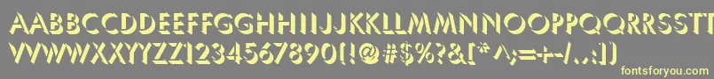 Umbrella Font – Yellow Fonts on Gray Background