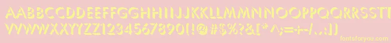 Umbrella Font – Yellow Fonts on Pink Background