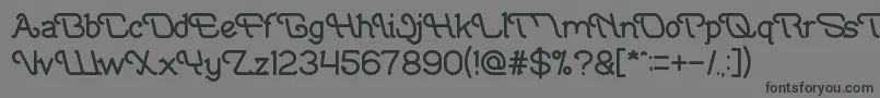 フォントIndonesiaTanahAirBeta – 黒い文字の灰色の背景