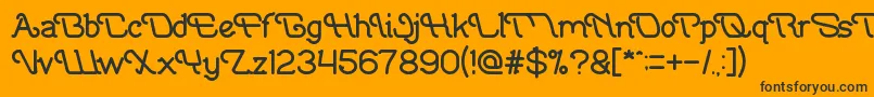 IndonesiaTanahAirBeta Font – Black Fonts on Orange Background