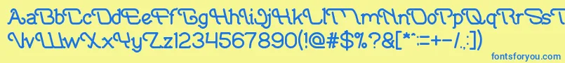 IndonesiaTanahAirBeta Font – Blue Fonts on Yellow Background