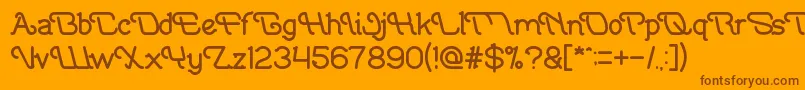 IndonesiaTanahAirBeta Font – Brown Fonts on Orange Background