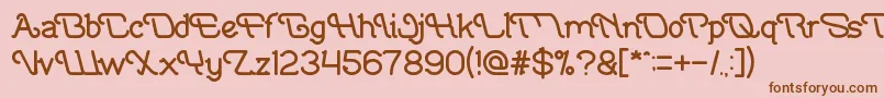 IndonesiaTanahAirBeta Font – Brown Fonts on Pink Background