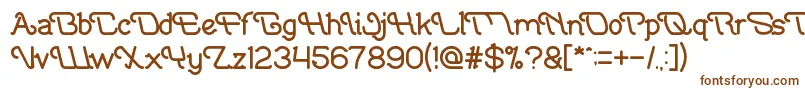 IndonesiaTanahAirBeta-Schriftart – Braune Schriften auf weißem Hintergrund