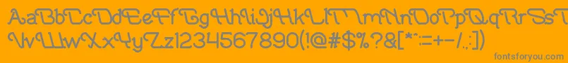 IndonesiaTanahAirBeta-Schriftart – Graue Schriften auf orangefarbenem Hintergrund