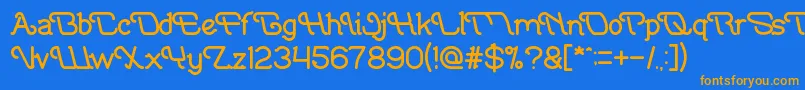 IndonesiaTanahAirBeta Font – Orange Fonts on Blue Background