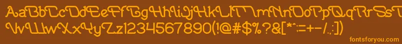 IndonesiaTanahAirBeta Font – Orange Fonts on Brown Background