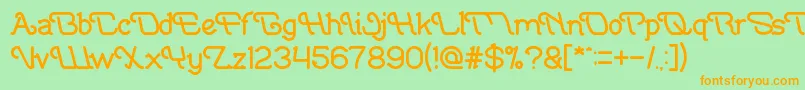IndonesiaTanahAirBeta Font – Orange Fonts on Green Background