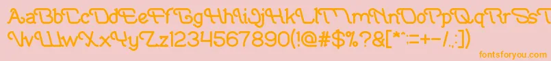 IndonesiaTanahAirBeta Font – Orange Fonts on Pink Background