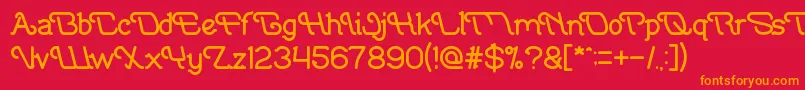 IndonesiaTanahAirBeta Font – Orange Fonts on Red Background