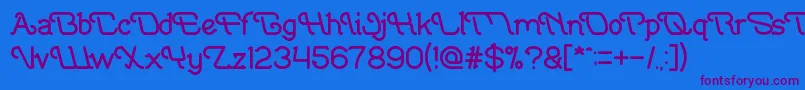IndonesiaTanahAirBeta Font – Purple Fonts on Blue Background