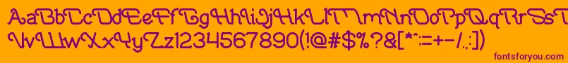 IndonesiaTanahAirBeta Font – Purple Fonts on Orange Background
