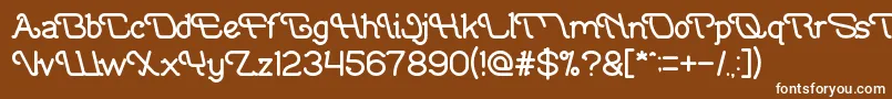 Шрифт IndonesiaTanahAirBeta – белые шрифты на коричневом фоне