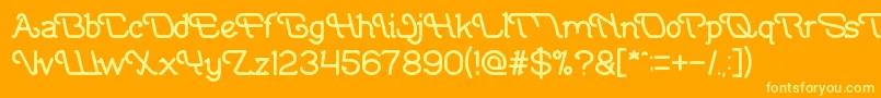 IndonesiaTanahAirBeta Font – Yellow Fonts on Orange Background