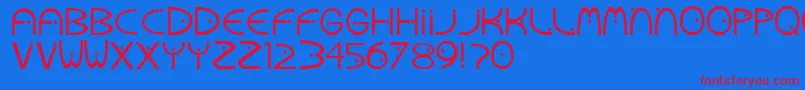 Moonbow Font – Red Fonts on Blue Background