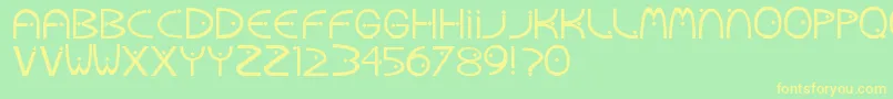 Moonbow-fontti – keltaiset fontit vihreällä taustalla