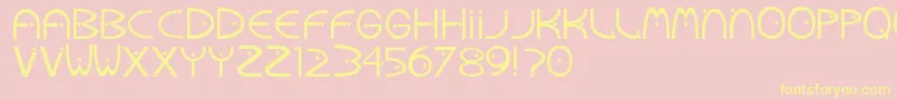 Moonbow Font – Yellow Fonts on Pink Background