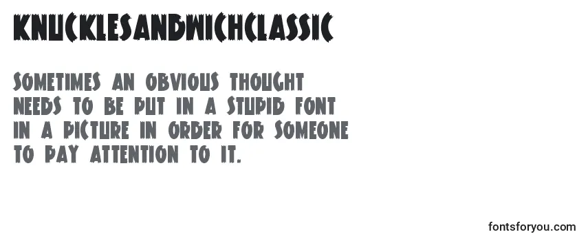 KnuckleSandwichClassic Font