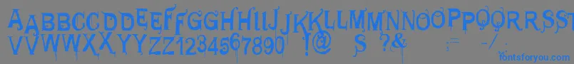 Vtksgeneraluse Font – Blue Fonts on Gray Background