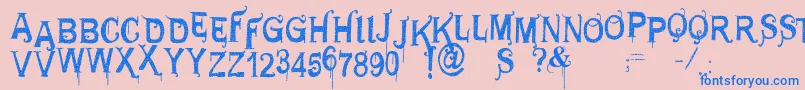 Vtksgeneraluse Font – Blue Fonts on Pink Background