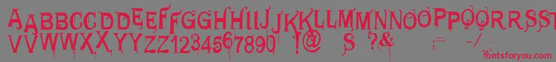 Vtksgeneraluse Font – Red Fonts on Gray Background