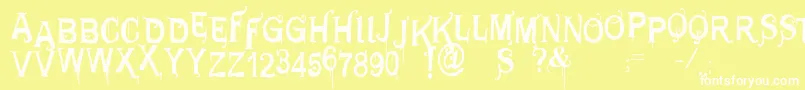 Vtksgeneraluse Font – White Fonts on Yellow Background