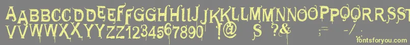 Vtksgeneraluse Font – Yellow Fonts on Gray Background