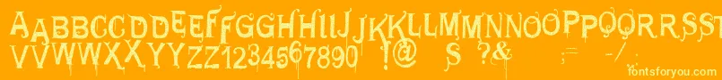 Lisätietoja Vtksgeneraluse-fontista Vtksgeneraluse-fontti – keltaiset fontit oranssilla taustalla